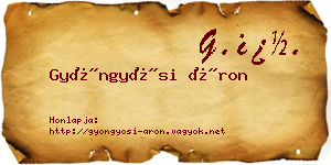 Gyöngyösi Áron névjegykártya