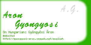 aron gyongyosi business card