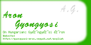 aron gyongyosi business card